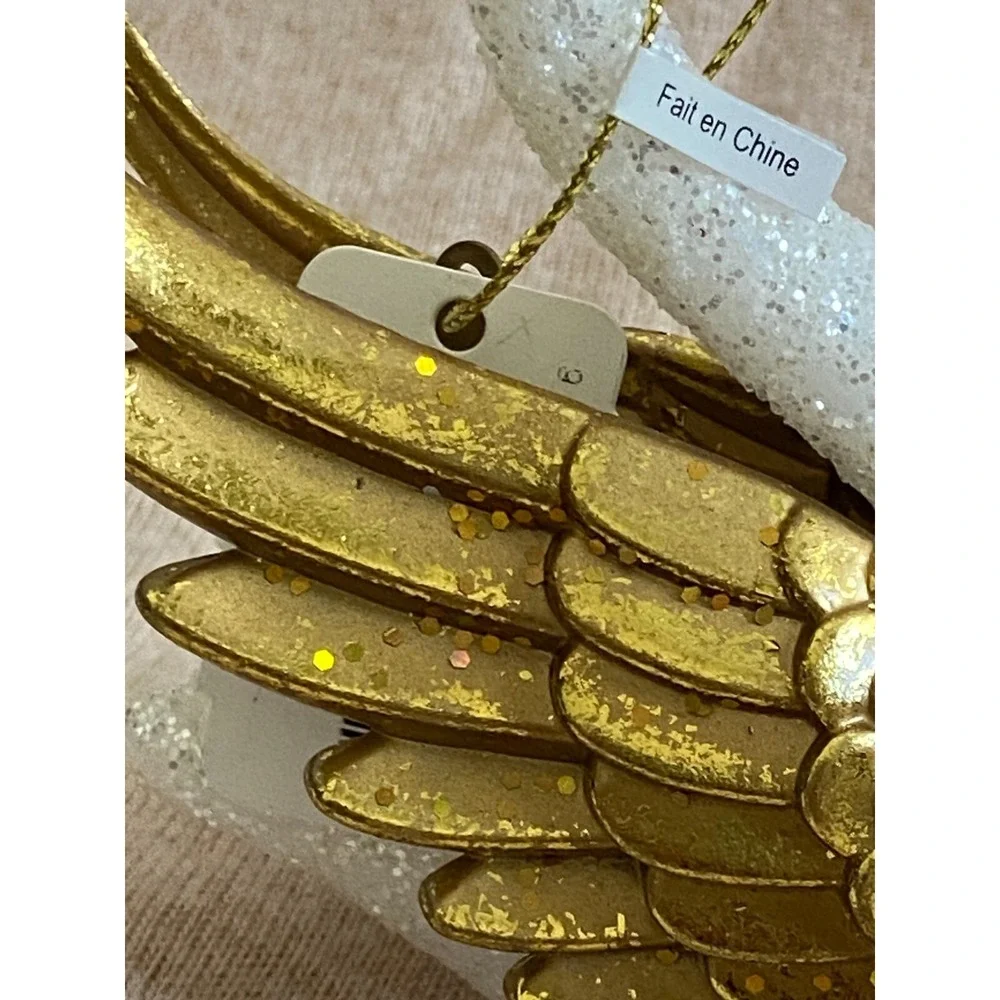 Katherine's Collection ~Vintage Glittering Swan Golden Wings Christmas Ornaments